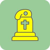 Grave Filled Yellow Icon vector