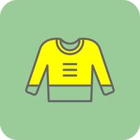 Jumper Filled Yellow Icon vector