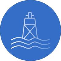 Buoy Flat Bubble Icon vector