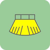 Skirt Filled Yellow Icon vector