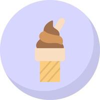 Ice Cream Flat Bubble Icon vector