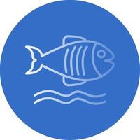 Flounder Flat Bubble Icon vector