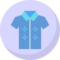 hawaiano camisa plano burbuja icono vector