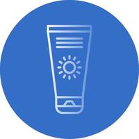 Sun Cream Flat Bubble Icon vector