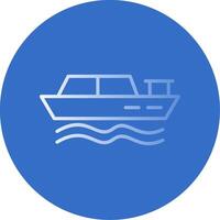 Pedal Boat Flat Bubble Icon vector