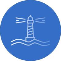 Lighthouse Flat Bubble Icon vector