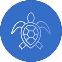 Sea Turtle Flat Bubble Icon vector