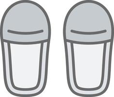 Slippers Line Filled Light Icon vector