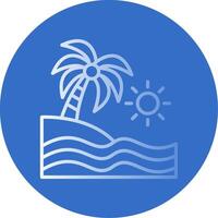 Beach Flat Bubble Icon vector