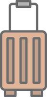 Suitcase Line Filled Light Icon vector