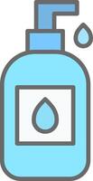 Liquid Soap Line Filled Light Icon vector