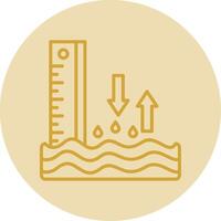 Sea Level Line Yellow Circle Icon vector