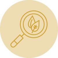 Natural Research Line Yellow Circle Icon vector