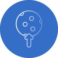 Moon Flat Bubble Icon vector