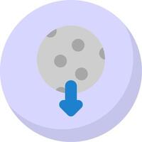 Luna plano burbuja icono vector