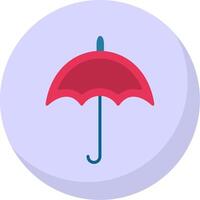 Umbrella Flat Bubble Icon vector