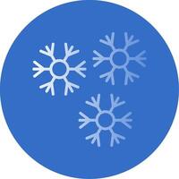 copos de nieve plano burbuja icono vector