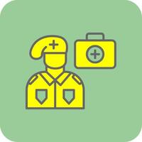 Medic Filled Yellow Icon vector