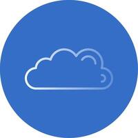 nube plano burbuja icono vector