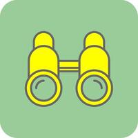 Binoculars Filled Yellow Icon vector