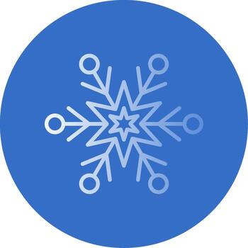 Snowflake Flat Bubble Icon vector