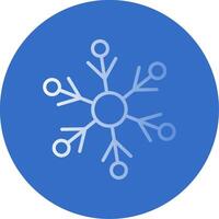 Snowflakes Flat Bubble Icon vector