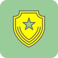 Badge Filled Yellow Icon vector