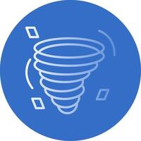 Tornado Flat Bubble Icon vector