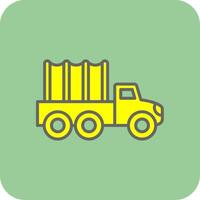 Truck Filled Yellow Icon vector