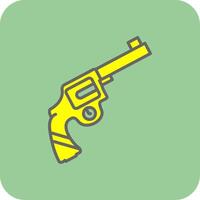 Gun Filled Yellow Icon vector