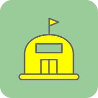 Warehouse Filled Yellow Icon vector