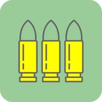 Bullet Filled Yellow Icon vector