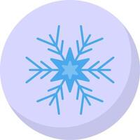 copo de nieve plano burbuja icono vector