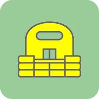 Bunker Filled Yellow Icon vector