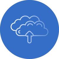 Clouds Flat Bubble Icon vector