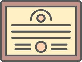 Diploma Line Filled Light Icon vector