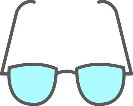 Glasses Line Filled Light Icon vector