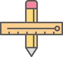 Pencil Line Filled Light Icon vector