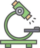 Microscope Line Filled Light Icon vector