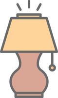Lamp Line Filled Light Icon vector