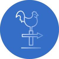 pollo plano burbuja icono vector