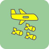 Bomber Filled Yellow Icon vector