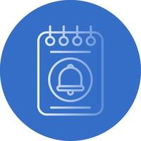 Notepad Flat Bubble Icon vector