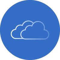 Clouds Flat Bubble Icon vector