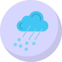 granizo plano burbuja icono vector