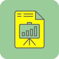 Presentation Filled Yellow Icon vector