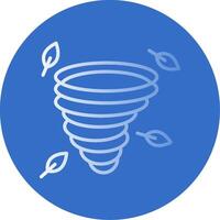 Tornado Flat Bubble Icon vector