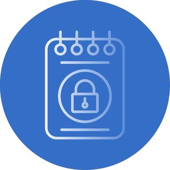 Notepad Flat Bubble Icon vector