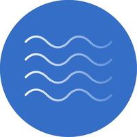 Waves Flat Bubble Icon vector