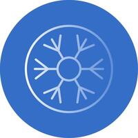 Snowflake Flat Bubble Icon vector